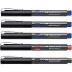 Faber-Castell İğne Uçlu Roller Kalem 0.5 mm Mavi 3'lü + Kırmızı Tekli + Siyah Tekli