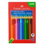 Faber Castell Jumbo Kuru Boya Kalemi Üçgen 12Li - 2 Adet