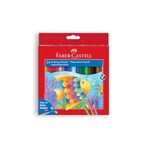 Faber-Castell Karton Kutu Sulu Boya Kalemi, 24 Renk, Suda Çözünebilir, Fırça ve Kalem Hediyeli, Yaratıcılığı Destekleyen Boya Kalemi