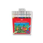 Faber-Castell Keçeli Kalem Seti, 12 Renk, Su Bazlı Yıkanabilir Mürekkep, Kağıt-Karton-Tahta Uyumlu, Canlı Renkler