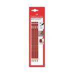 Faber-Castell Kırmızı Kopya Boya Kalem 4lü FSC Ergonomik Tasarım ile Çocuklar İçin Dayanıklı Kalemler