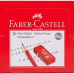 Faber-Castell Kırmızı Silgi, 20’li, Kurşun Kalem İzlerini Kolayca Silen, Yumuşak ve Dayanıklı Yapı, Doğa Dostu Tasarım