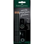 Faber-Castell Kol Seti Siyah - 3 x Grip 2001 B Kalem, 1 x Kol Mini Silgi, 1 x Kol Ikili Bileme