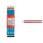 Faber-Castell Köşeli Kurşun Kalem ve Kırmızı Kopya Kalem Seti (12'li + 12'li)