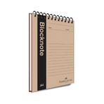 Faber-Castell Kraft Bloknot, A4, 80 Yaprak, Çizgili, Karton Kapak, Spiral Cilt, 70g Kaliteli Kağıt, Dayanıklı ve Kullanışlı