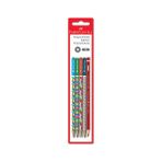 Faber-Castell Kurşun Kalem + Kırmızı Kopya Kalemi, Bubble