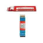 Faber-Castell Kurşun Kalem Köşeli Mercanlı - 12 Adet + 12 Adet Kırmızı Kopya Kalemi