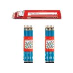 Faber-Castell Kurşun Kalem Köşeli Mercanlı - 24 Adet + 12 Adet Kırmızı Kopya Kalemi
