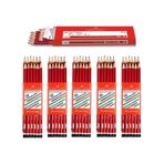 Faber-Castell Kurşun Kalem Köşeli Mercanlı - 60 Adet + 12 Adet Kırmızı Kopya Kalemi