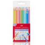 Faber Castell Kuru Boya Kalemi Pastel Renkler Üçgen 12 Li 5171116313000