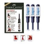 Faber-Castell Mavi Yazı Tahta Kalemi Mürekkebi 3 Adet Faber Castell W-20 Yazı Tahta Kalemi Mürekkep
