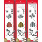 Faber-Castell Metalik Renklerde 12 Adet Mercanlı 2/B Kurşun Kalem ile Yaratıcılığınızı Konuşturun