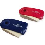 Faber-Castell Mini Sleeve Silgi Kırmızı - Mavi 2'li Paket