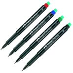 Faber Castell Multimark 1523 0.4 mm S Kırmızı Permanent Asetat Kalemi