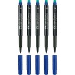 Faber Castell Multimark 1525 M 1.0 mm Mavi 5 Adet Renkli Asetat Kalemi