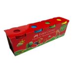 Faber-Castell Oyun Hamuru Klasik 4'lü,Kırmızı,Yeşil,Sarı,Mavi,Canlı Renkler,Yumuşak Hamur,Eğlenceli Hamur Seti - Çok Renkli