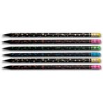 Faber Castell Party Silgili Yuvarlak Kurşun Kalem Siyah Ahşap 6 Lı Paket MRKZS34604