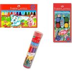 Faber Castell Pastel Boya + Sulu Boya + 12'li Kuruboya Seti