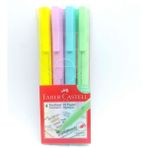 Faber-Castell Pastel Renkler Fosforlu Kalem 4'lü 1 Paket Faber Castell Textliner Pastel Renkler Kesik Uçlu - 4'lü Paket - Renkli