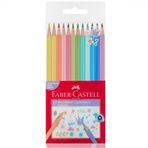 Faber Castell Pastel Renkler Üçgen 12'li Kuru Boya
