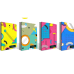 Faber Castell Pattern Plastik Kapak A4 80 Yaprak Çizgili Spiralli Defter