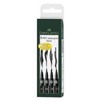 Faber Castell Pitt 4'lü Siyah Farklı Uç Artist Pen