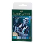 Faber Castell Pitt Artist Pen Fırça Uç Life is Blue 8'li Çizim Kalemi