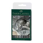 Faber Castell Pitt Artist Pen Gri ve Siyah Tonları 8'li Fırça Uç Çizim Kalemi