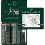 Faber-Castell Pitt Grafit Sanat Seti,Siyah,19 Parça,Kömür Kalem ve Aksesuarlarla,Gölgelendirme ve Eskiz İçin İdeal