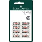 Faber Castell PVC-Free 8'li Beyaz Silgi Seti,Yumuşak Yapı, Toz Bırakmaz, Çevre Dostu