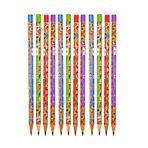 Faber-Castell Renkli Flowers Çiçek Desenli Yuvarlak 2b Kurşun Kalem - 12 Adet
