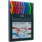 Faber-Castell Renkli Tükenmez Kalem Seti 10'lu 0.7 mm Ergonomik Tutuşlu Renkli Kalemler