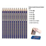 Faber Castell Resim Kalemi Faber Dereceli Kalem Seti Karakalem Seti HB B 2B 3B 4B 5B 6B 7B 8B 13'lü Set (Siyah)