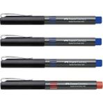 Faber-Castell Roller Kalem 0.5 mm İğne Uçlu Mavi 3'lü + Kırmızı Tekli