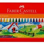 Faber-Castell Silinebilir Mum Boya, 25 Renk, Kalemtıraşla Açılabilir, Ufalanmaz, Canlı ve Örtücü Renkler