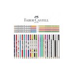 Faber Castell Sırımsı Faber Castel Lüx Mercanlı Karışık Yuvarlak Kurşun Kalem 12 Adet