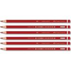 Faber-Castell Siyah-Kırmızı Renkli Kurşun Kalem 6'lı