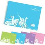 faber-castell spiralli resim defteri plastik kapak 35x50 cm 30 yaprak 5601400136000 (karışık renk 1 adet) - Yok