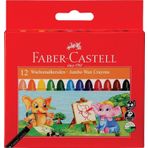 Faber-Castell Süper Yıkanabilir 12 Renk Mum Pastel Boya