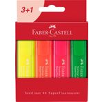 Faber-Castell Textliner 46 Superfluorescent Highlighters - 4'lü Cüzdan