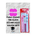 Faber-Castell TRi-CLİCK 0.5 mm Uçlu Kalem Seti, Pembe