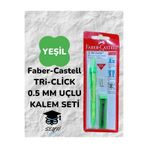 Faber-Castell Tri-Click 0.5 mm Uçlu Kalem Seti, Yeşil