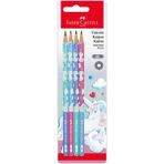 Faber-Castell Unicorn Desenli 2b Kurşun Kalem, 12 Adet, Pastel Renkli