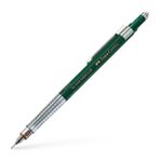 Faber-Castell Vario Lüx Versatil Kalem, 0.5 mm Uç, Sertlik Ayarlı Metal Uç, Silgili, Ergonomik Tutuş, Yeşil