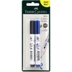 Faber-Castell W 153 2'li Mavi/Siyah Beyaz Tahta Kalemi