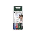 Faber Castell W20 Beyaz Tahta Kalemi 4'lü Set,Siyah, Kırmızı, Mavi, Yeşil,Silinebilir ve Doldurulabilir