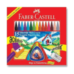 Faber Castell Wax Crayon 4 Renk Yeşil Tonları 12'li Mum Pastel Boya