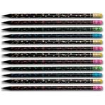 Faber-Castell Yayınları Party Silgili Yuvarlak Kurşun Kalem Siyah Ahşap 12 Li Paket MRKZS41957