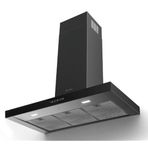 Faber T-Dark A90 NG Siyah Paslanmaz Çelik-Cam Duvar Tipi Davlumbaz