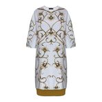 Faberlic Kadın Gri Yarım Kollu Monogram Elbise, 44 Beden